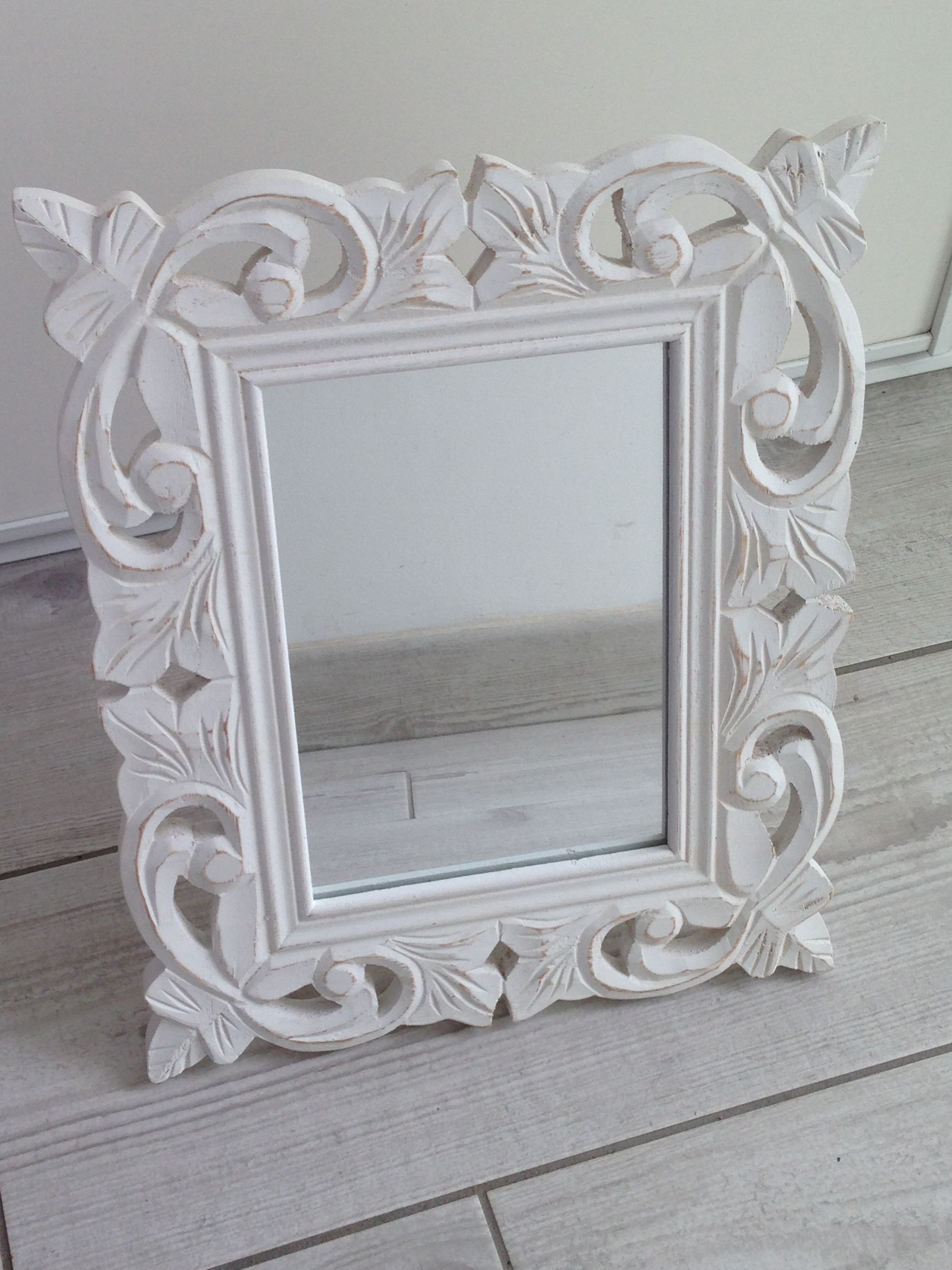 Cadre miroir blanc 25,5 x 31,5&nbspcm