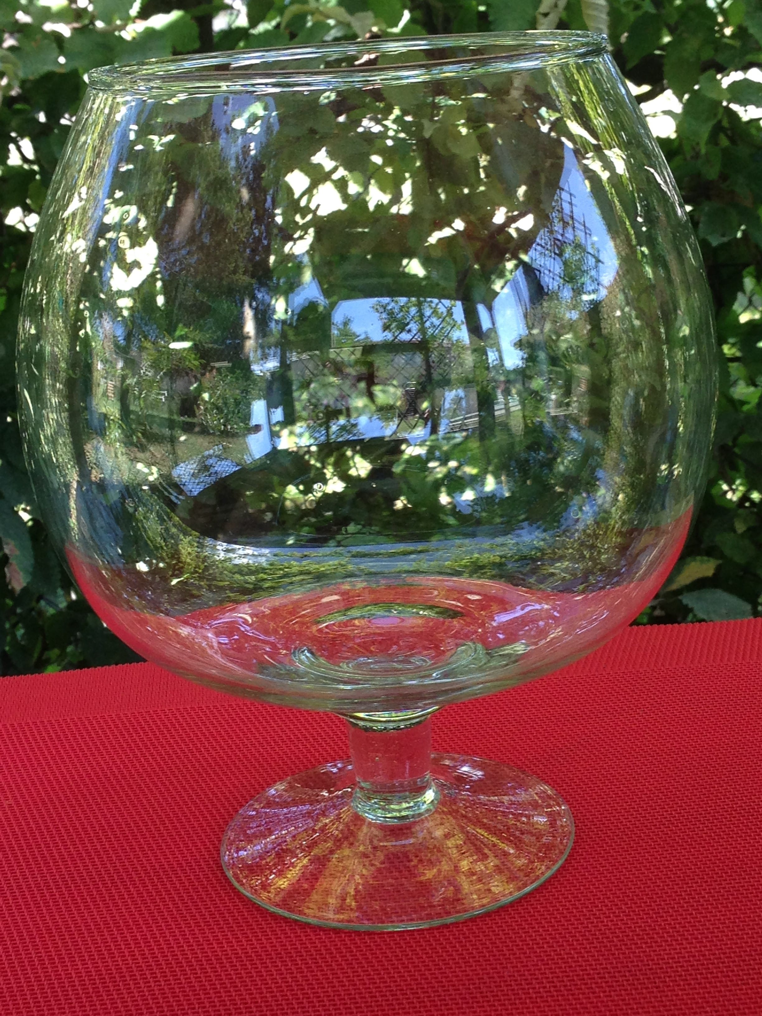 Vase verre à cognac hauteur 22&nbspcm