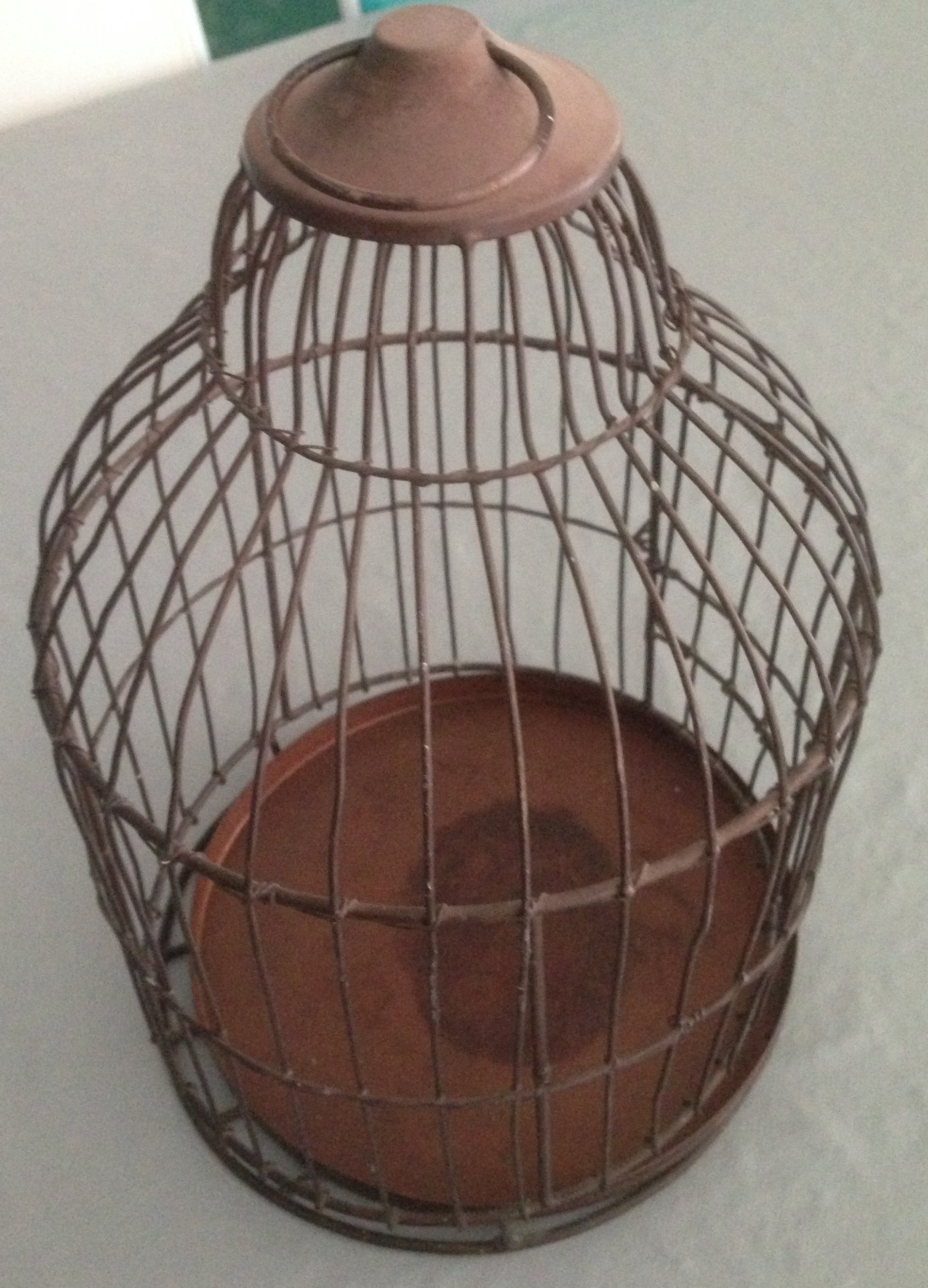 Lanterne-cage marron