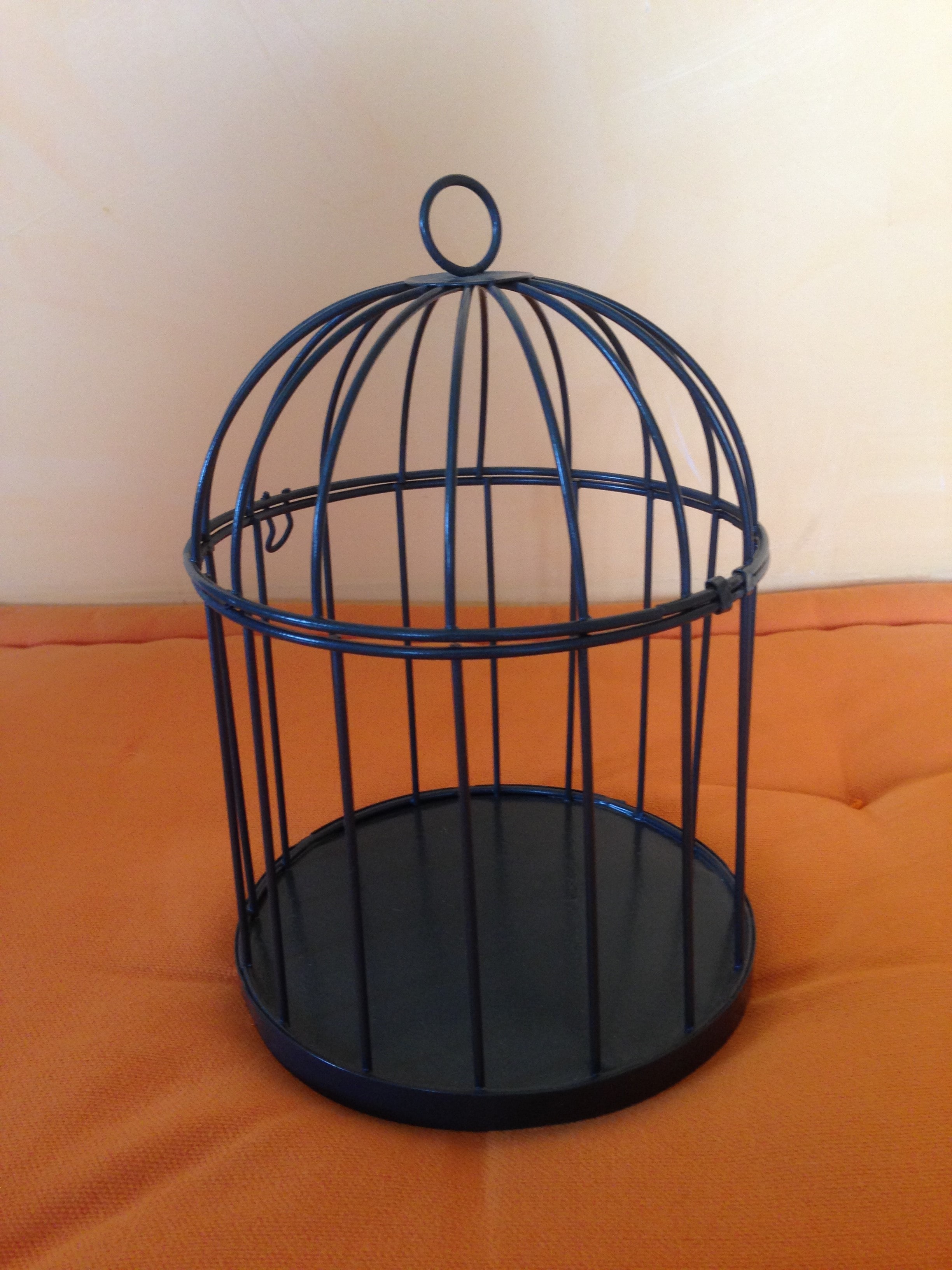 Mini cage noire hauteur 20&nbspcm