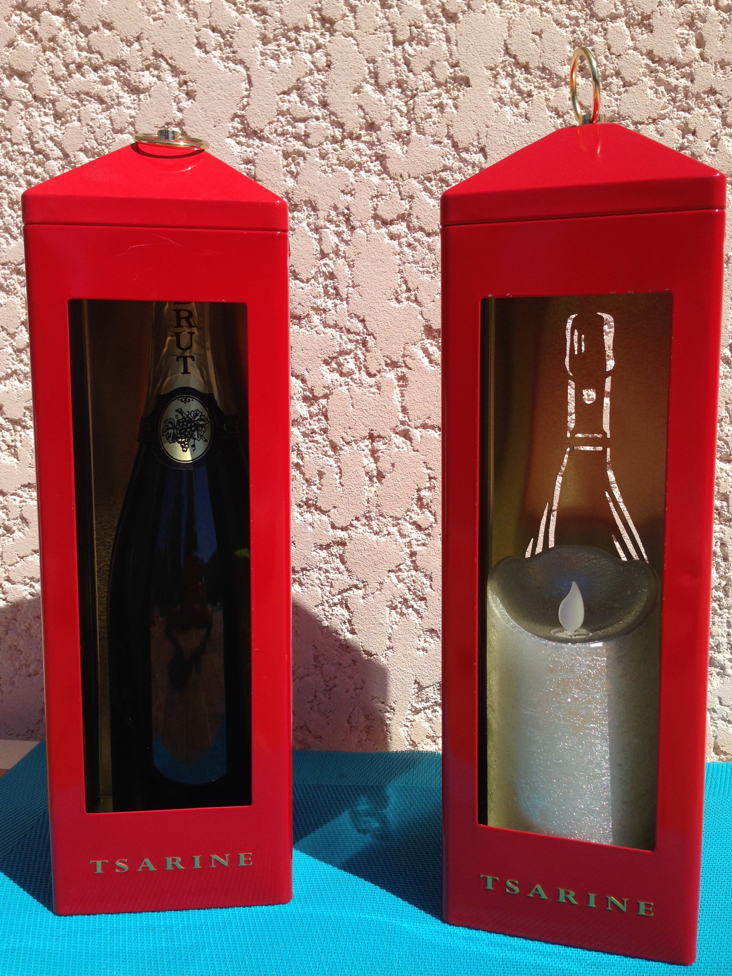 Boîte à champagne bougeoir