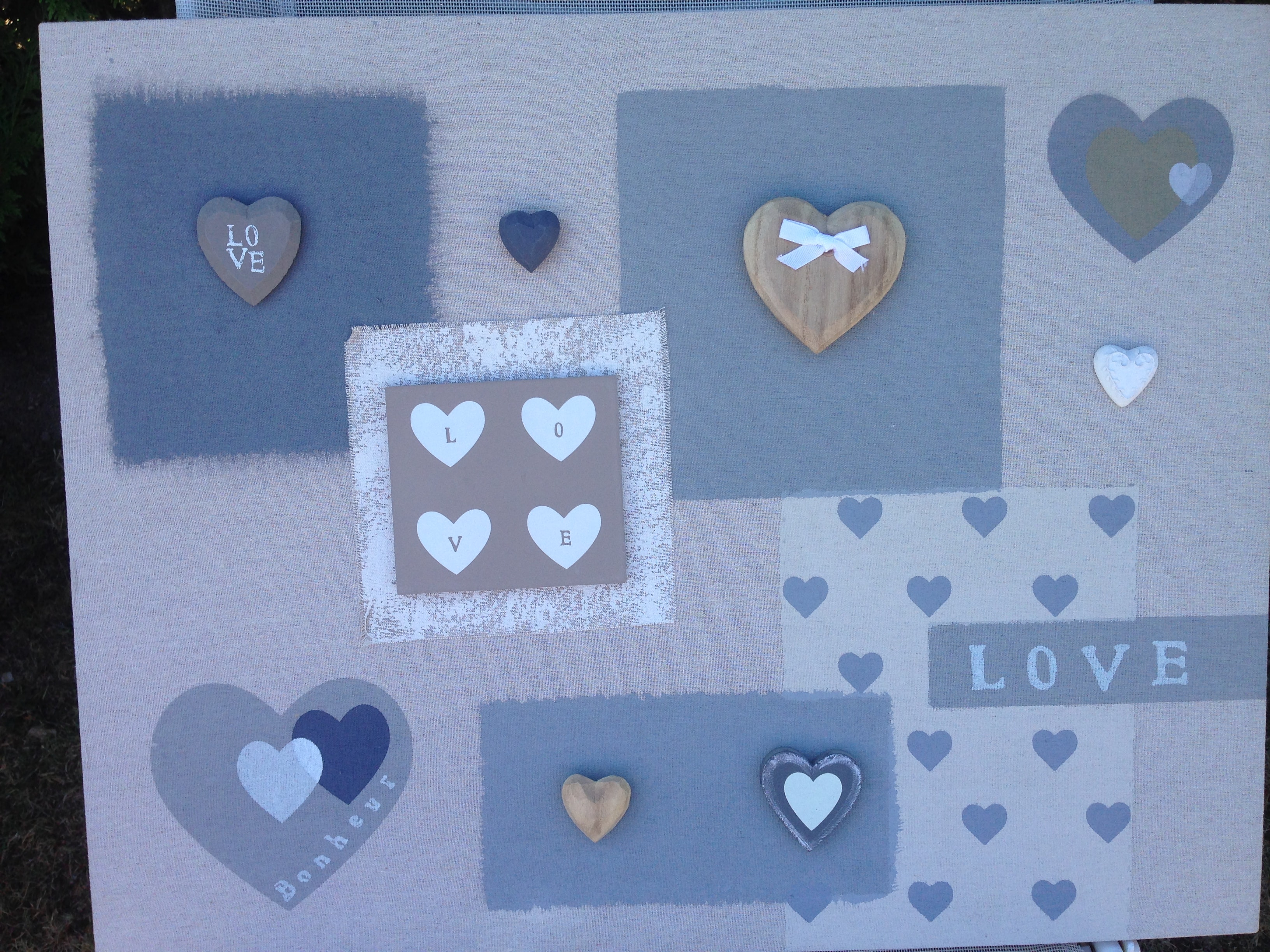 Tableau coeurs love
