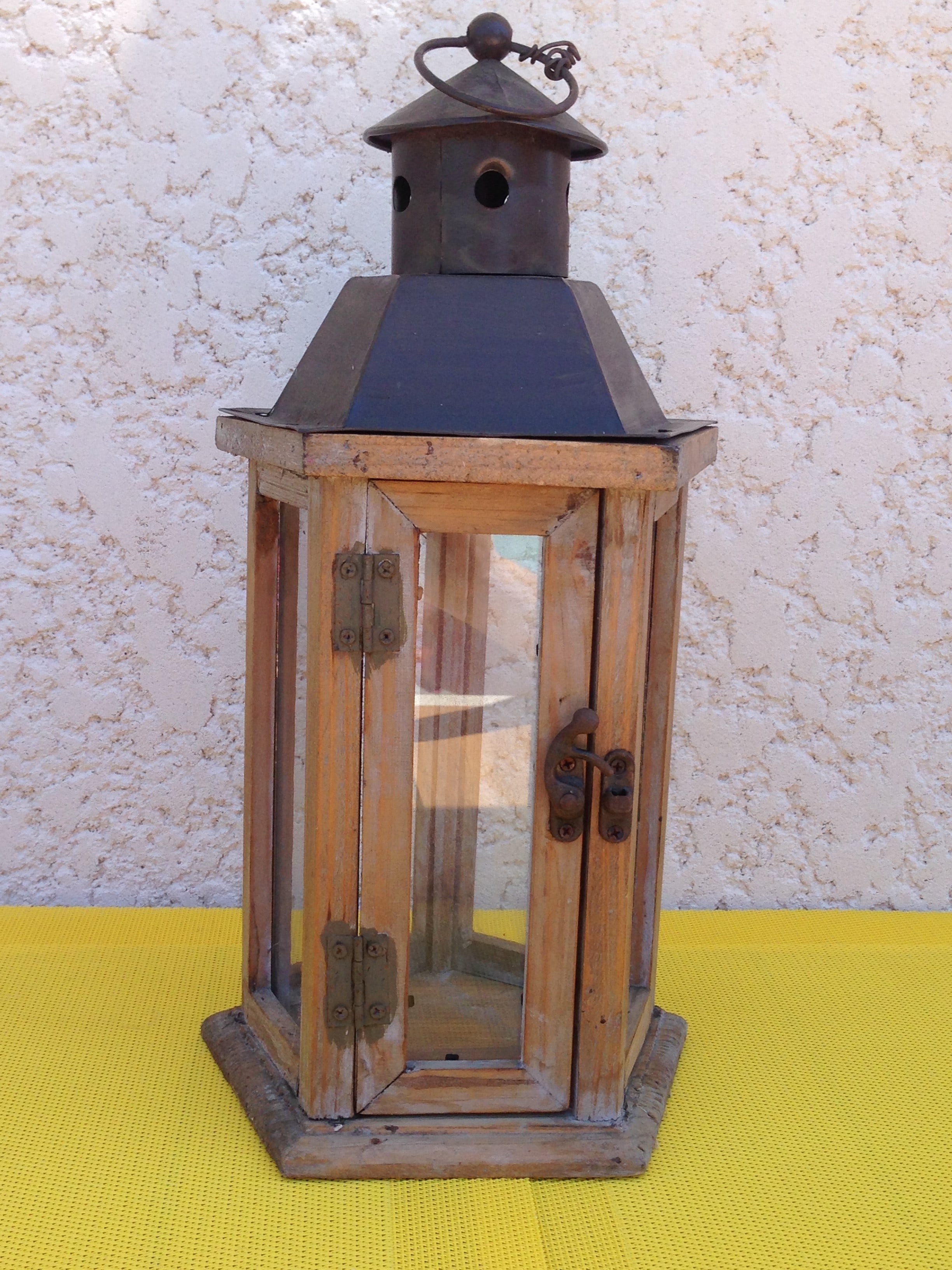 Lanterne en bois 36&nbspcm