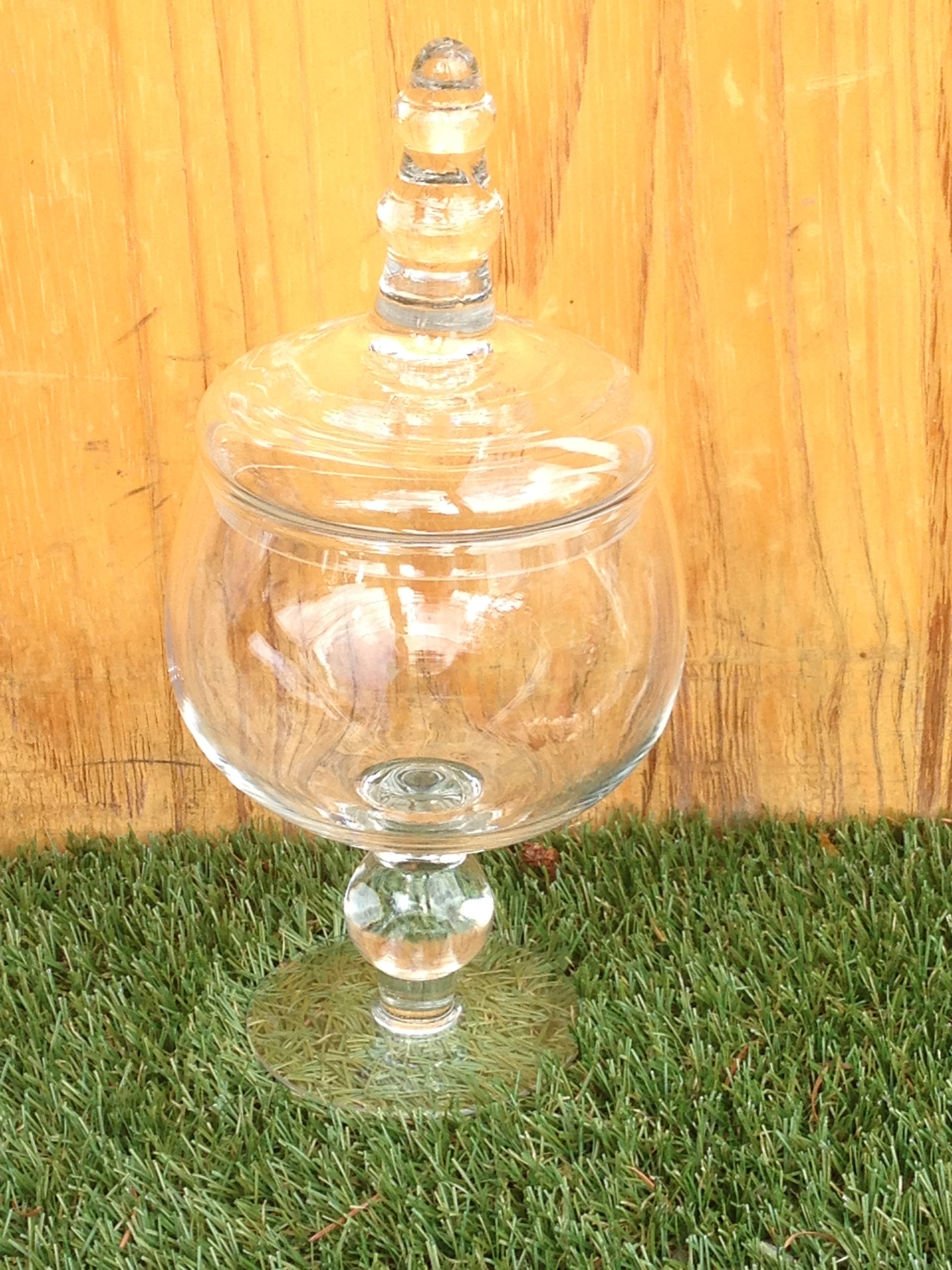 Bonbonnière avec couvercle hauteur 24&nbspcm diamètre 9,5&nbspcm