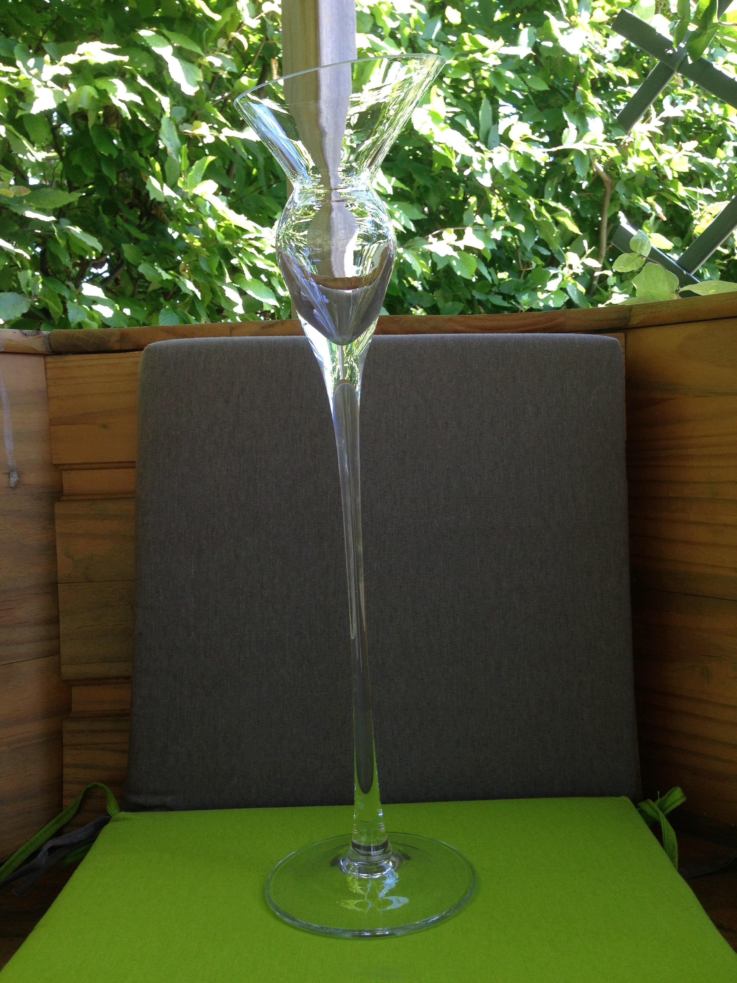 Vase sur pied fin hauteur 49&nbspcm