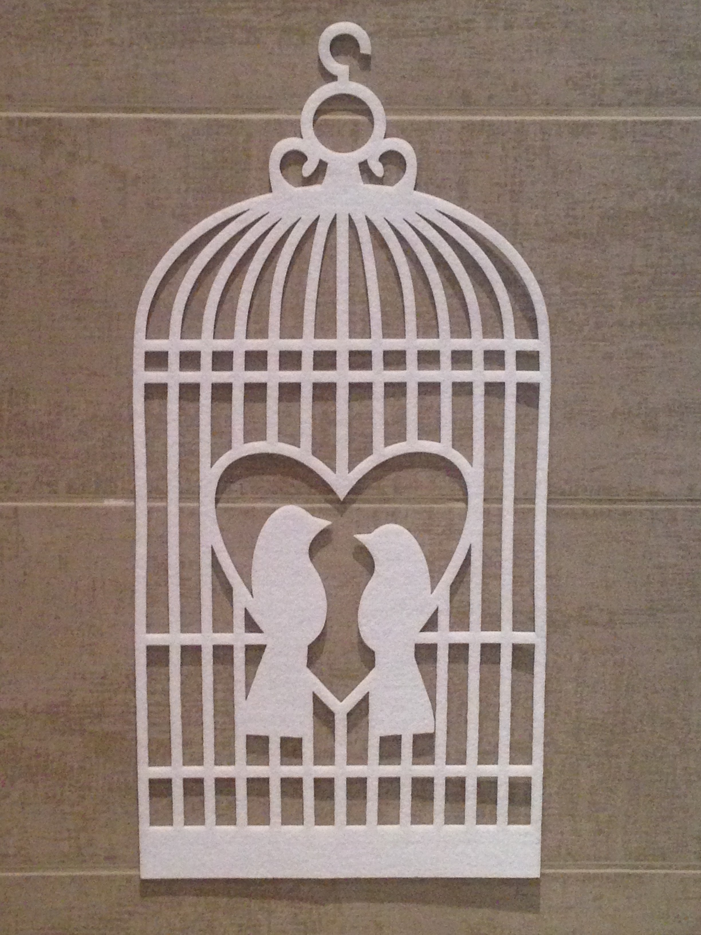 Cage oiseaux en feutrine