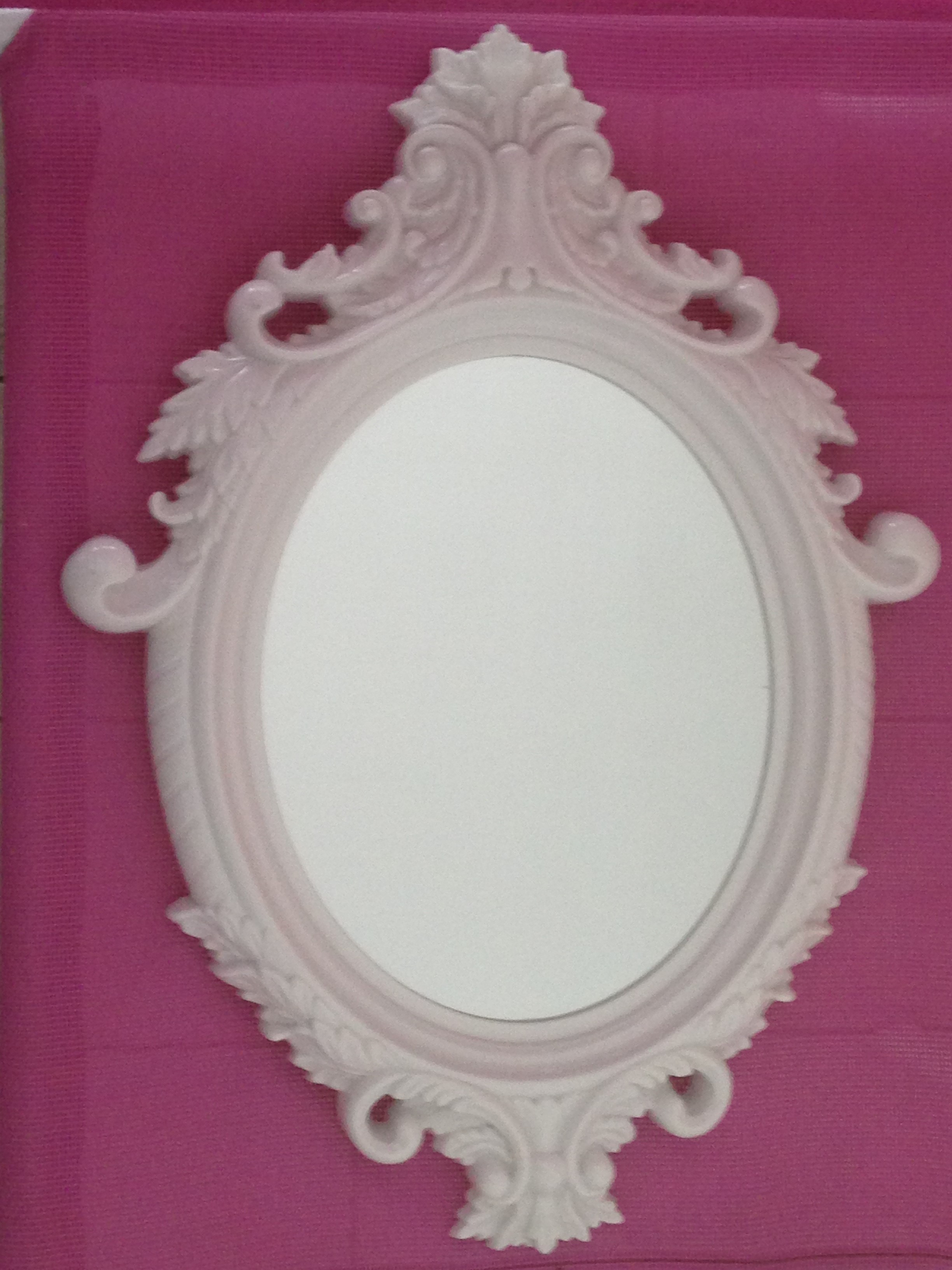 Miroir baroque blanc