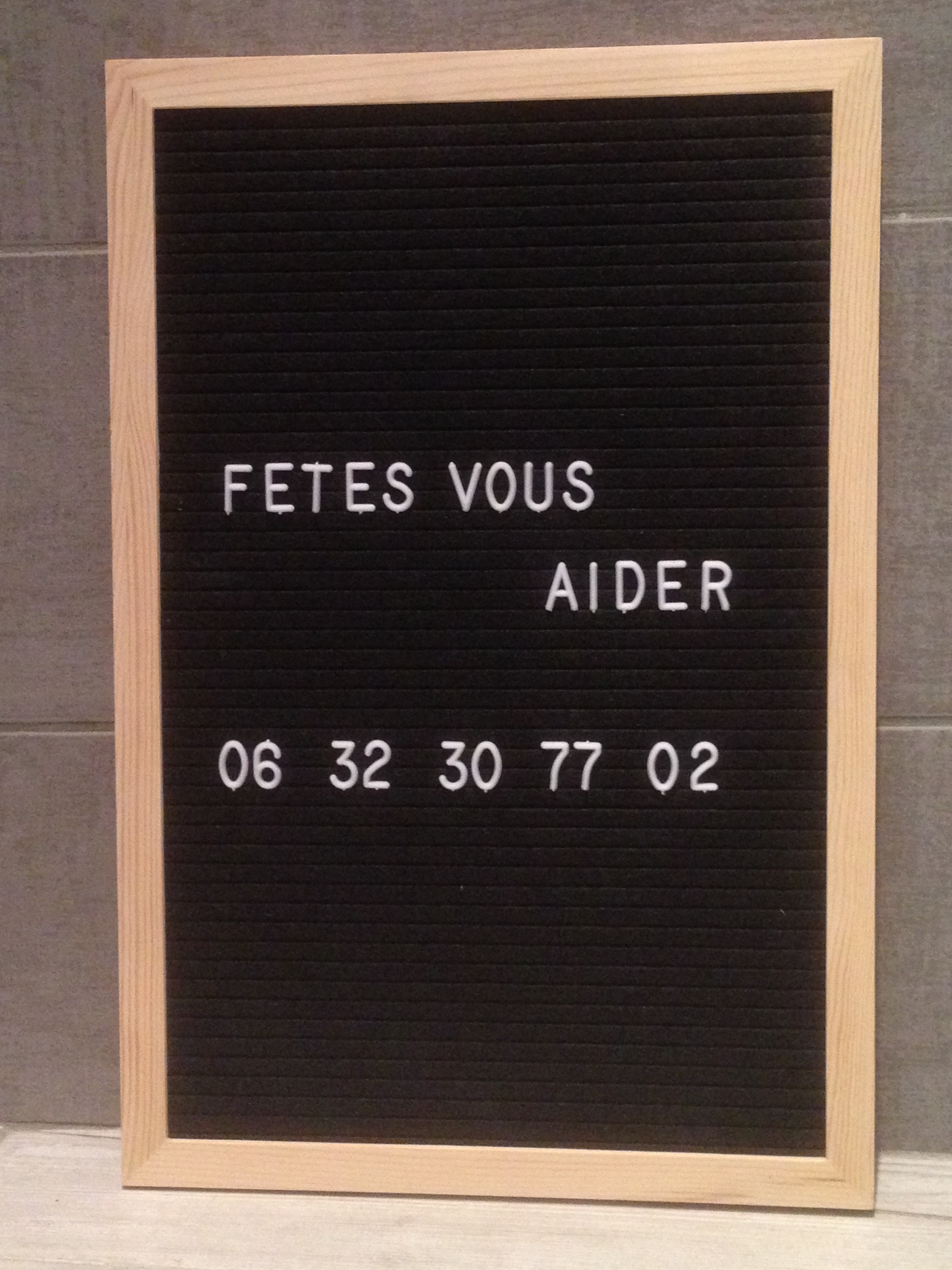 Tableau à lettres
