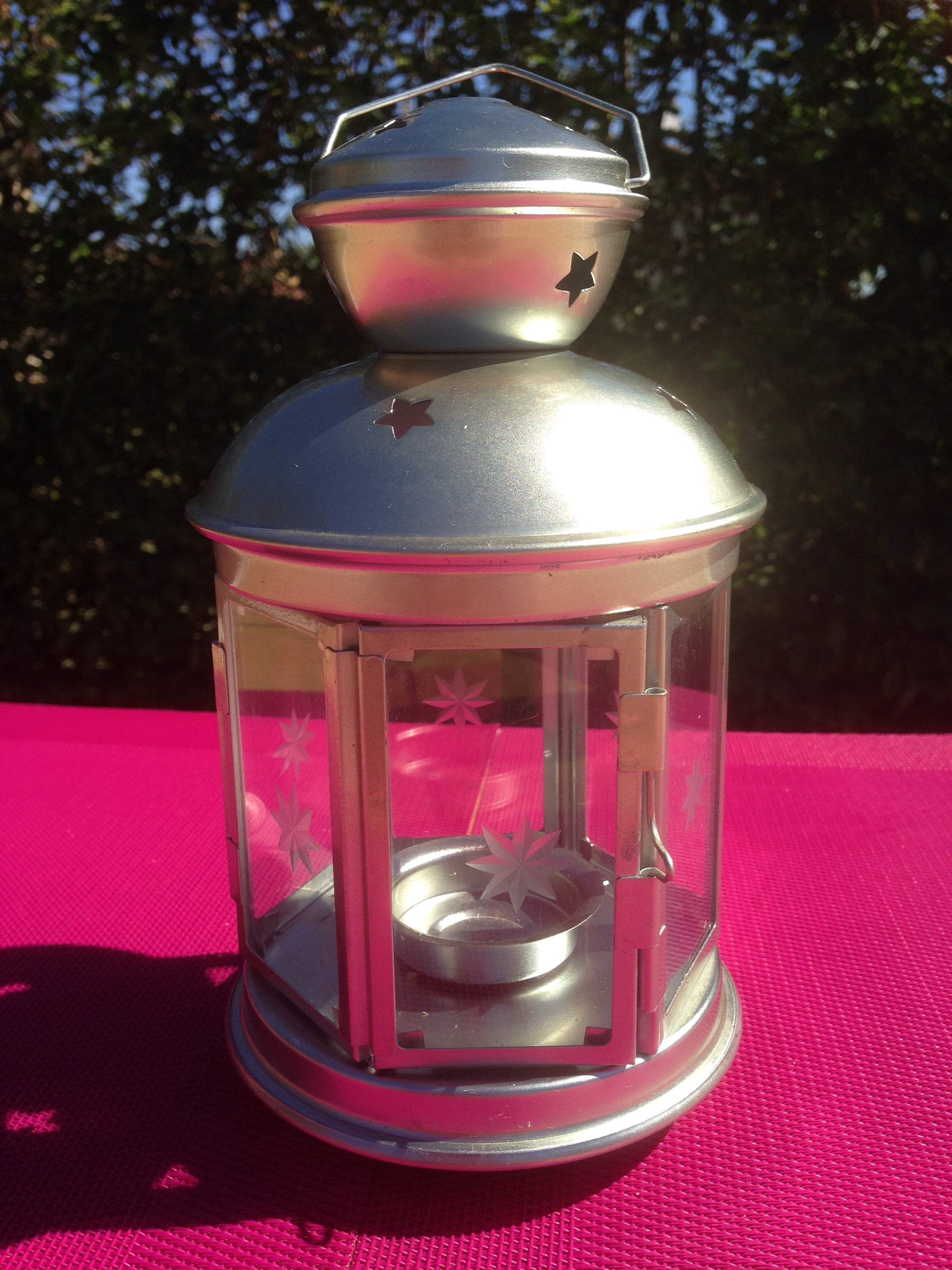 Lanterne argent 21&nbspcm