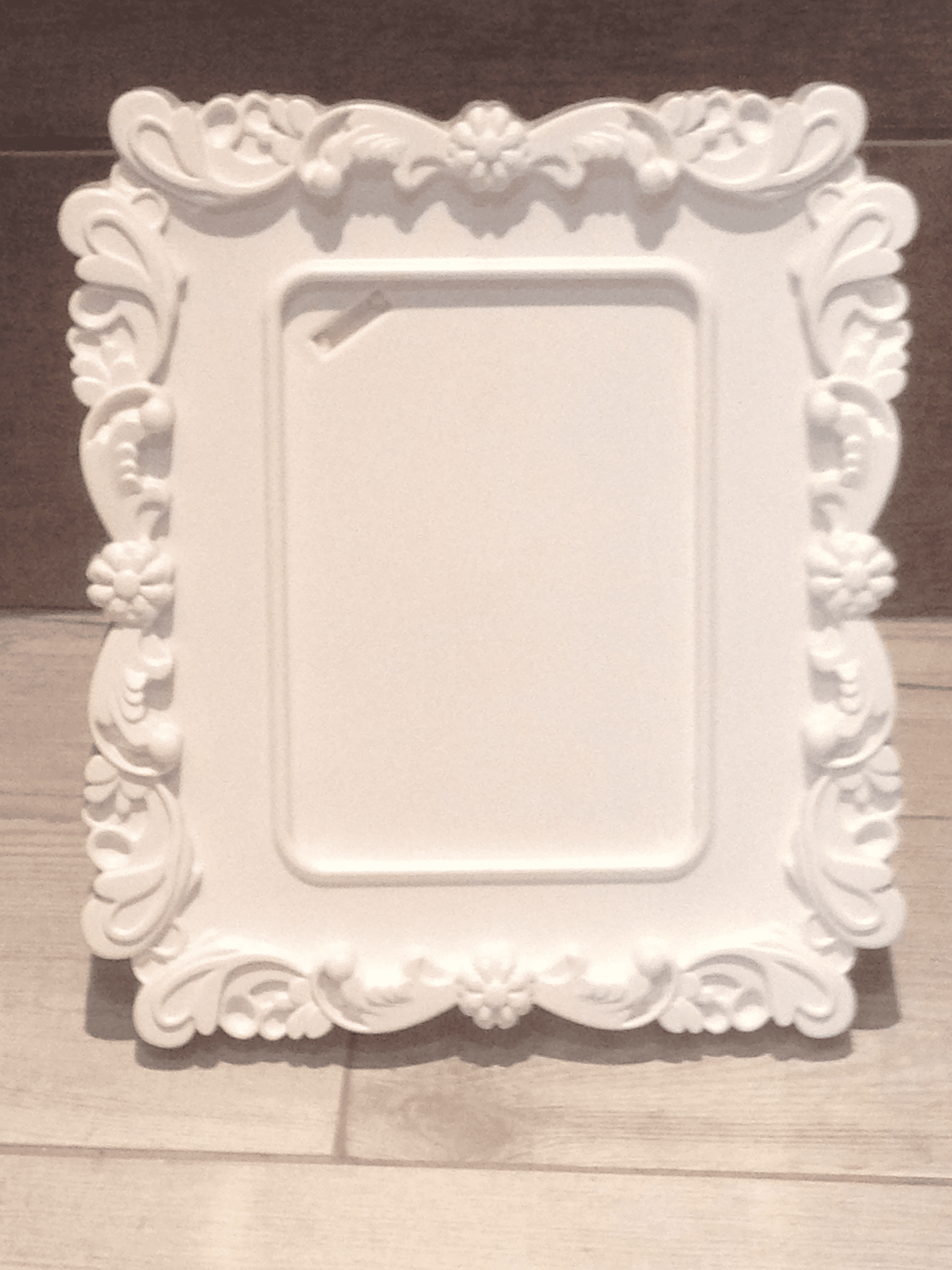 Cadre photo rectangulaire blanc