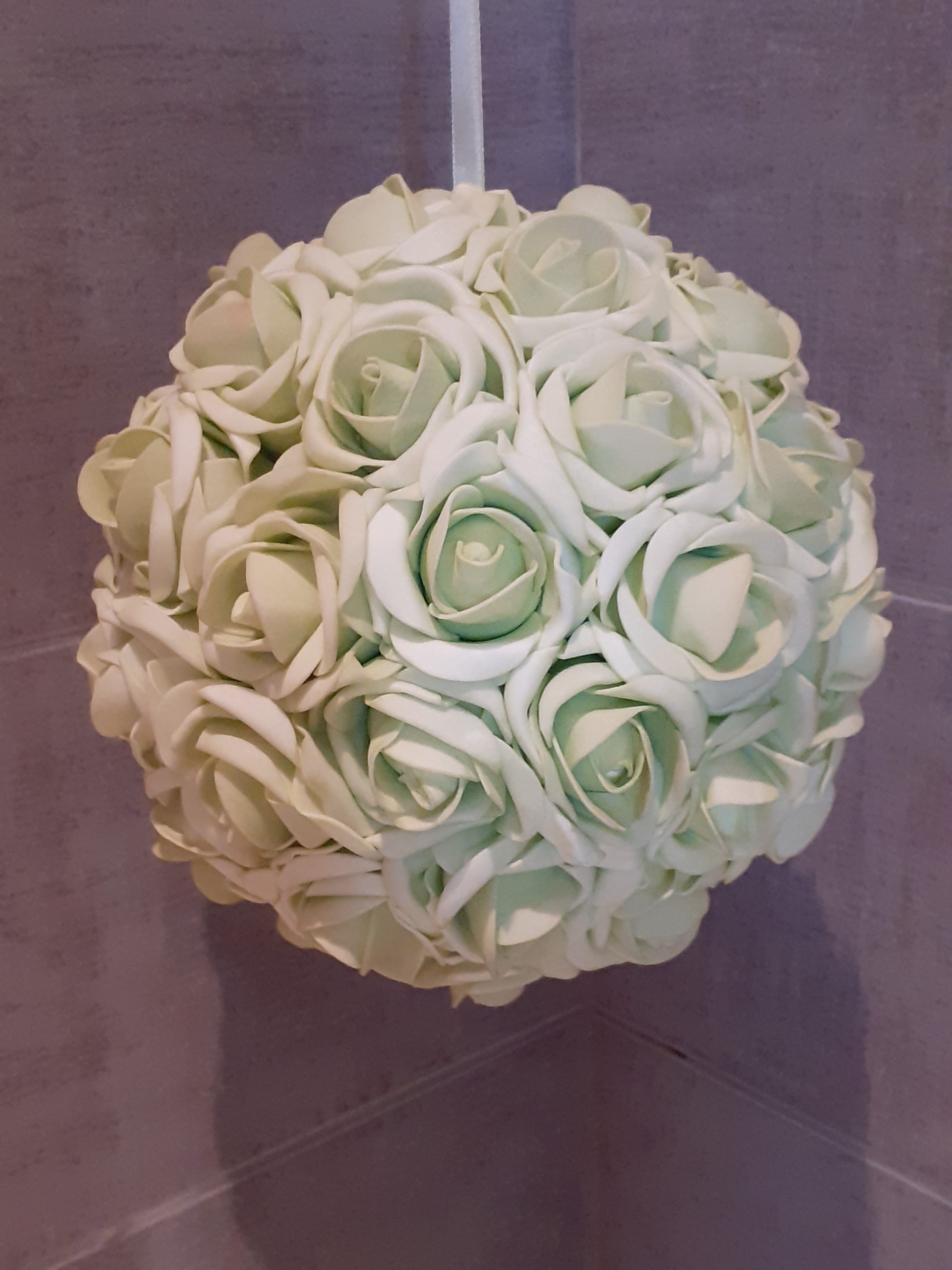 Boule de roses vertes