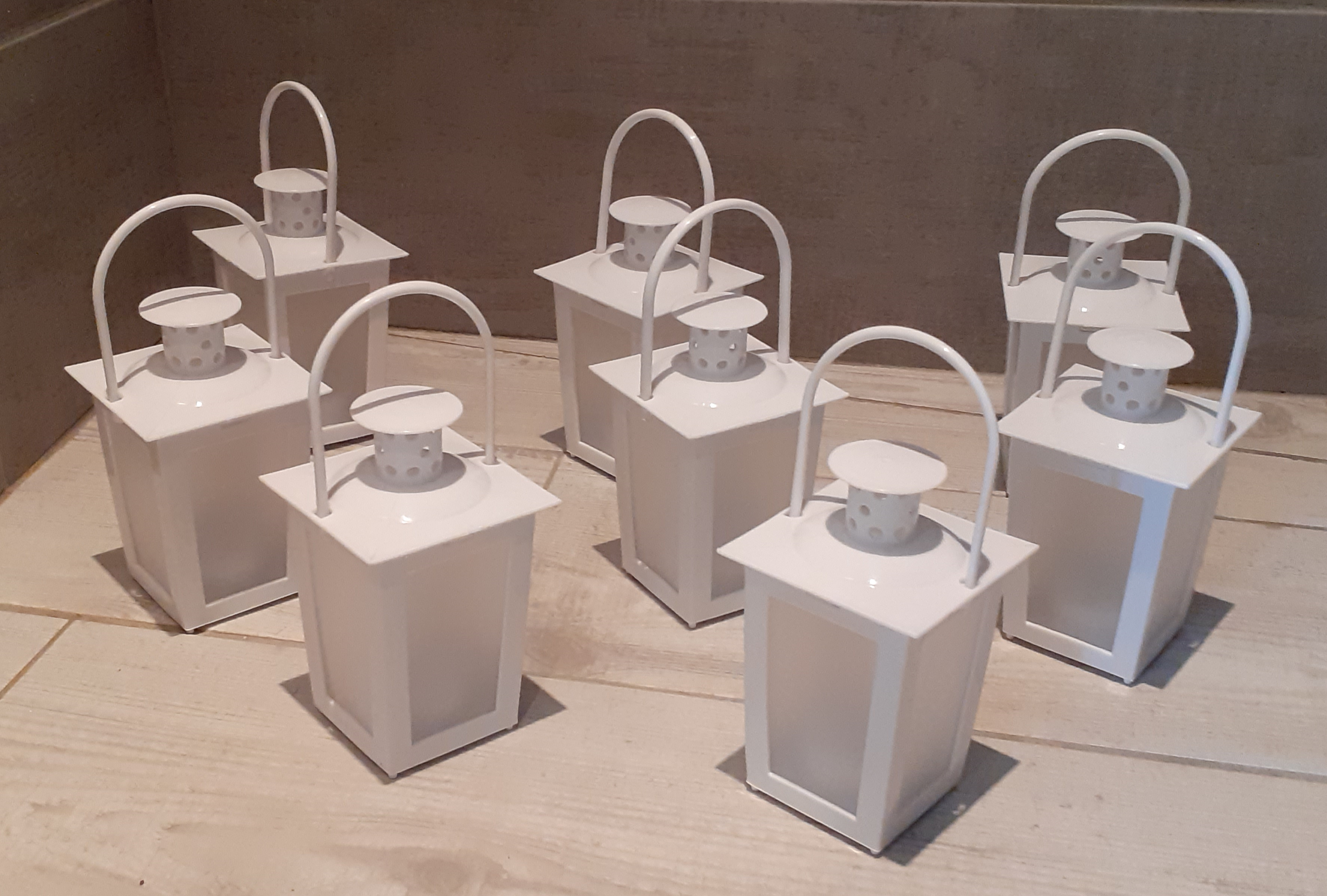 Lanternes leds blanches 12 cm